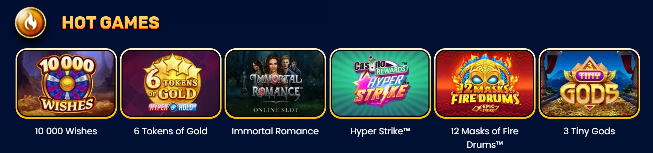 Yukon Gold Casino Hot Games — 10000 Wishes, 6 Tokens of Gold, Immortal Romance, 12 Masks of Fire Drums